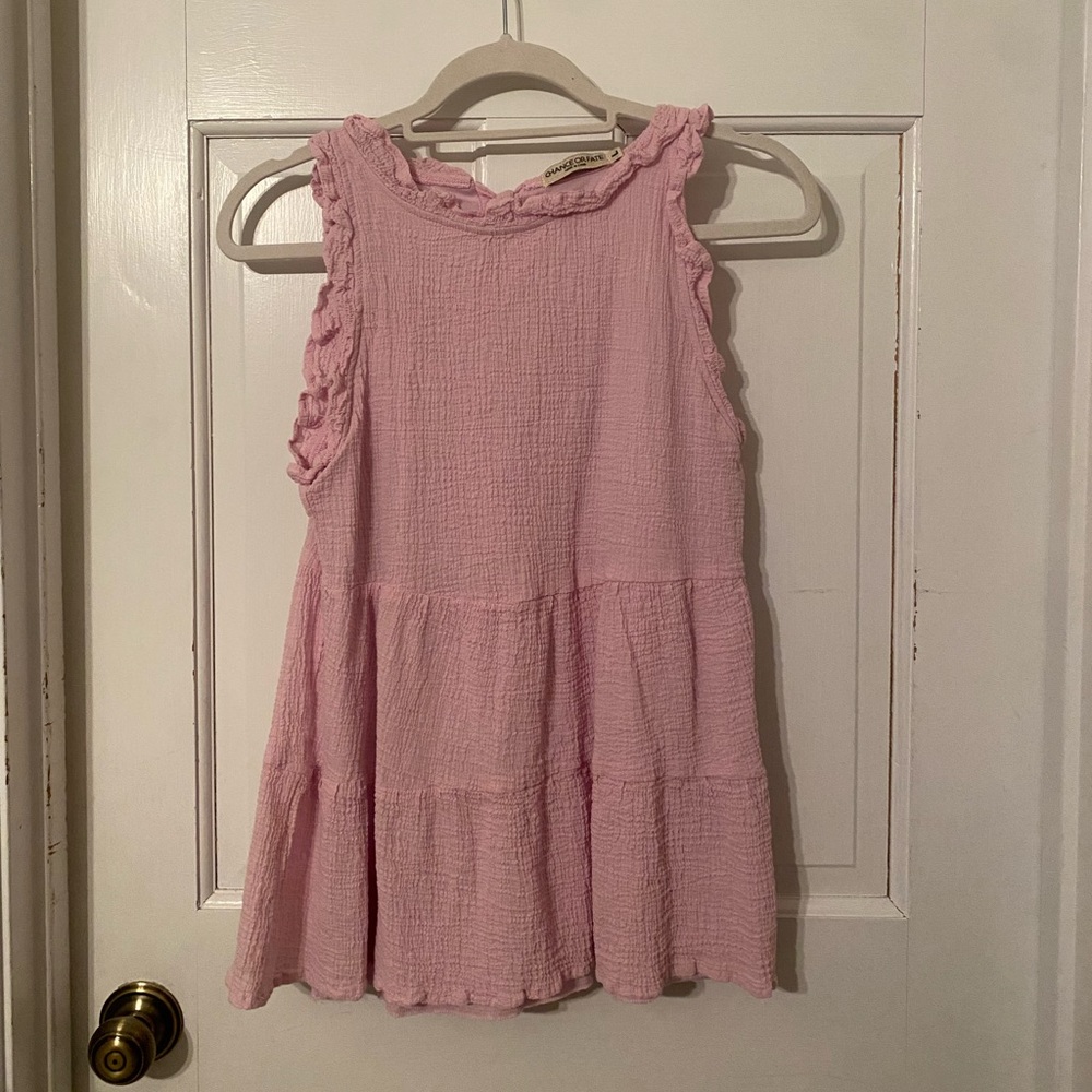 Chance or Fate Light Pink/Purple Flowy Tank Top sz L